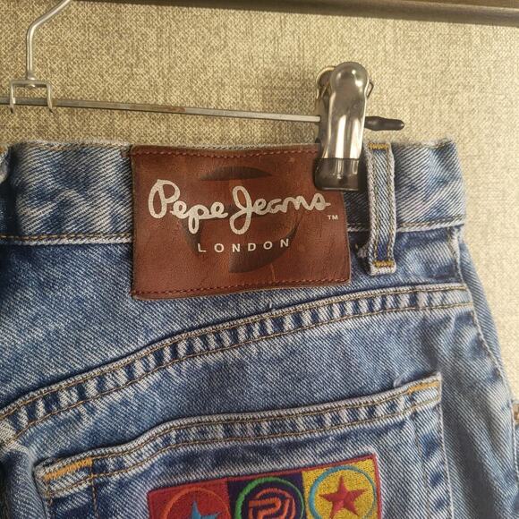 Vintage 90s mom jeans size 29 Insesm 31 high waist Rise Made In USA Pepe Jeans - Picture 4 of 7